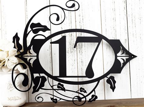 metal etched out house numbers|custom metal house numbers.